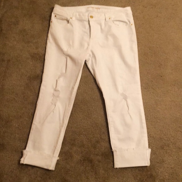 Michael Kors Denim - Michael Kors White Capri Skinnies